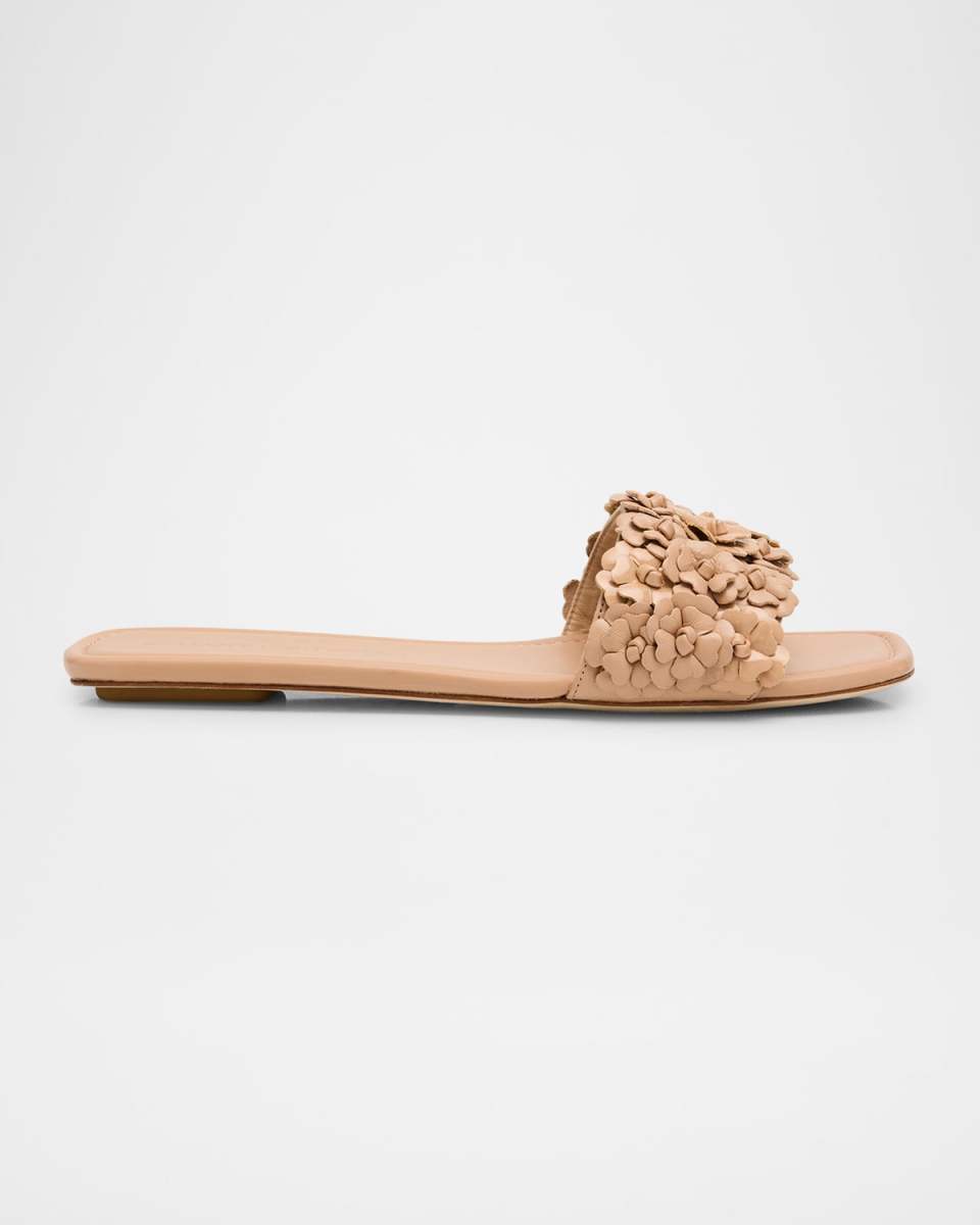 Meadow Flower Leather Slides